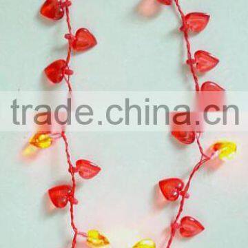 hot led flashing heart shaped necklace for Valentine