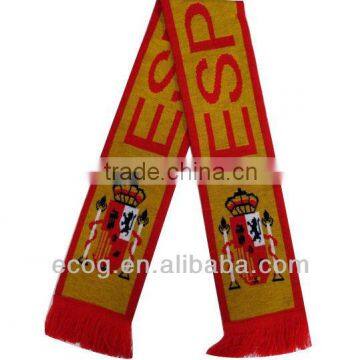 Top sale fashionable acrylic knitted scarf with letter pattern