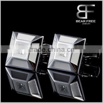 Wholesale Square Enamel Cufflinks for Men's ShirtS cufflinks with CZ stone