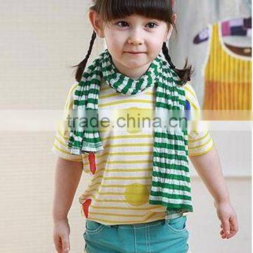 New 2016 Wholesale Girls T-shirt Children Striped Dots Print Cotton T shirt