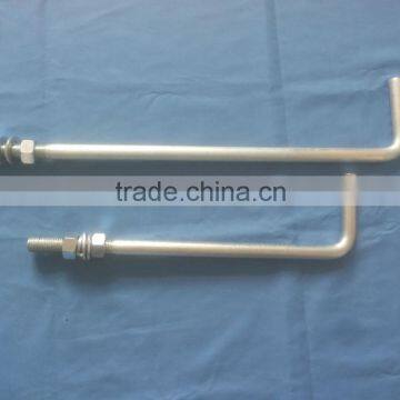 galvanized white zinc L type anchor bolt