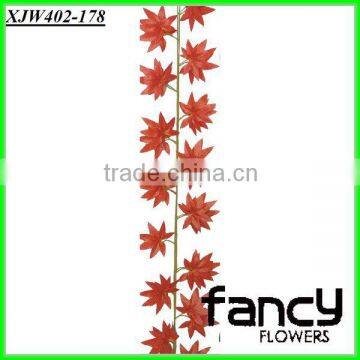 red artificial maple wedding decoration vines