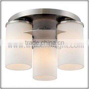 UL CUL Listed Glass Ceiling Lamp With Three Cylinder Shades For Hotel C40726