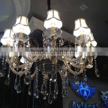 candle pendant lamp with crystals for home