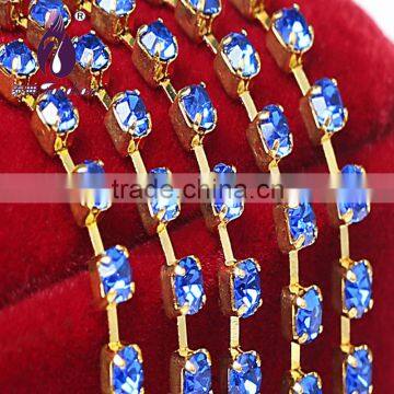 ss10 2.7-2.8mm silver Single row Rhinestone cup chain for Bags,Shoes,Garment Decoration