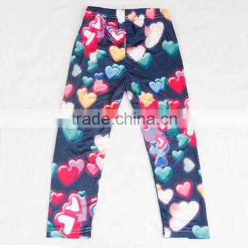 G5938 BLUE 2-6Y wholesale new girls Trousers/Pants with print many flowers applique for nova brand trousers