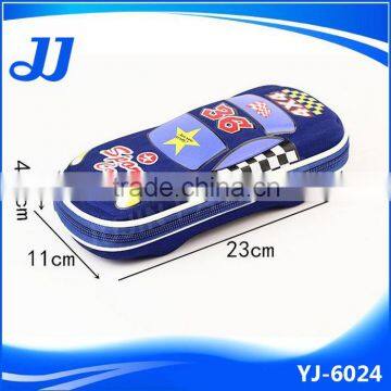 Assorted color cute car shape eva pencil case with zipper
