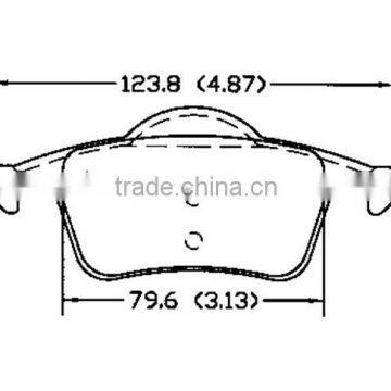 D795 272399 for VOLVO carbon ceramic brake pad of rear