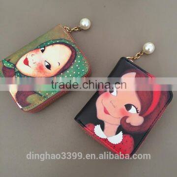 2016 New Arrival Purse Cute Girl's Leather Coin Purse Mini Portable Wallet photo-3