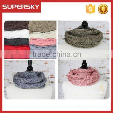 F203/cable knit snood scarf,Women Chunky Knit Infinity Scarf, Women Knit Winter Scarf