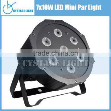 Disco Wash Led Mini Flat Par Lights 7X10W RGBW Led Par Light For Stage