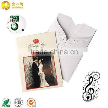 Forever love handmade music paper folding wedding greeting cards