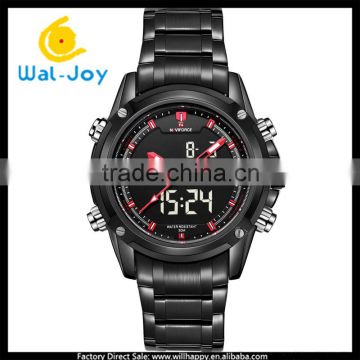 WJ-4788B Naviforce top brand stainless steel back water resistant Japan movt quartz mens watch