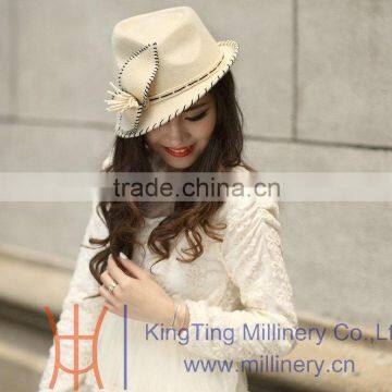 2014 Top selling new style handmade 100% wool felt hats for women