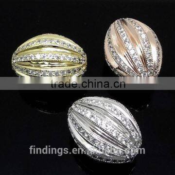 SJ3115 925 sterling silver micro pave beads,cz jewelry wholesale,silver cuff for micro pave jewerllery