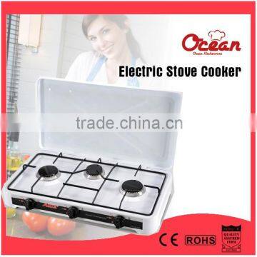 Efficient Euro Type 3Burners Built-in Gas Stove With Cover