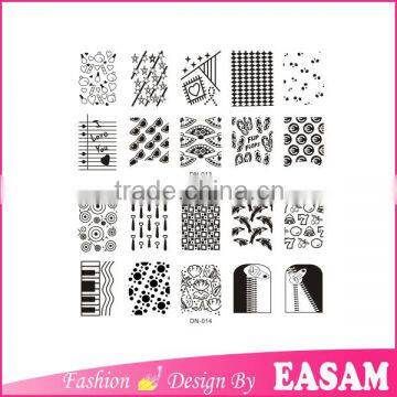 Easam hot DN series stamping plate,nail design plate with 30 designs