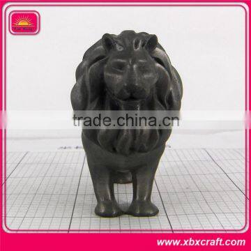 3D Metal Black Lion Figurine/metal Animal Figurine With Nickle Plated photo-3