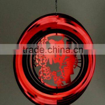 Wholesale:12"H Stainless Steel Wind Spinner With Mirror Surface.