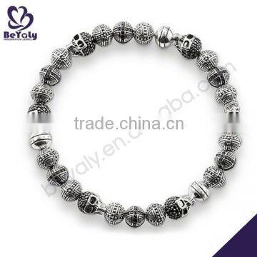 hot sale costume silver jewelry natural jade bracelet