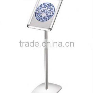 aluminum floor stand aluminum sign post hotel lobby display board menu holder with square base