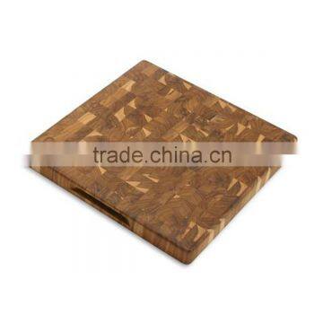 butcher teak square wood end grain cutting board