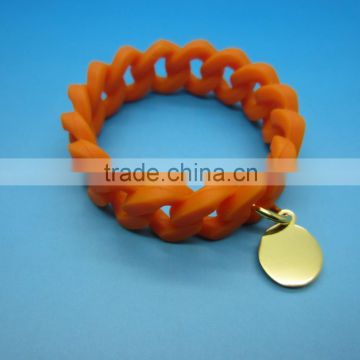 wholesale eco friendly fun shape custom metal chain wristband bracelet