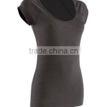 Womens Basic Short Sleeve Runing Tshirt Dark Gray