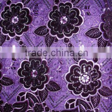 African Velvet Lace Fabric, Handcut Velvet Lace