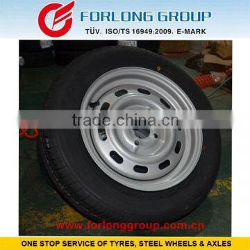 TRAZANO brand ECE certificate 165/70R14 4/98 tire trailer wheels