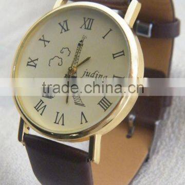 2012 fashion cheap wristwatch leather couples watch