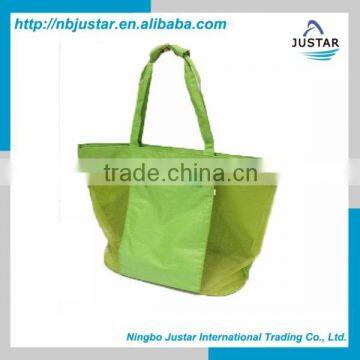 Oversized Eco-friendly Shoulder Bag Style Polyester Material Mesh Grid Beach Bag photo-3