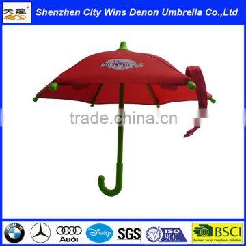 High quality bright colored wholesale imported plastic frame toy umbrella with green structure