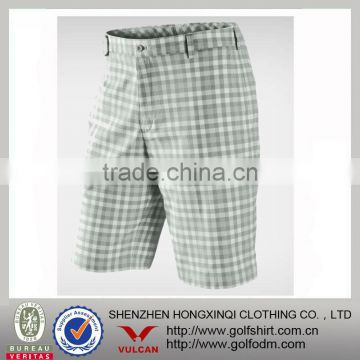 Plaid Golf Pants Men Models Shorts