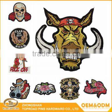 Wholesale Cheap Various Design Fashion Clothing Patch No Minimum Custom Bull Embroidered Patch