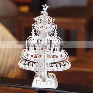 3D Birthday Handmade Car Laser Cut Pop Up Cards Decoration Greeting Card Merry Christmas Tree Party photo-2