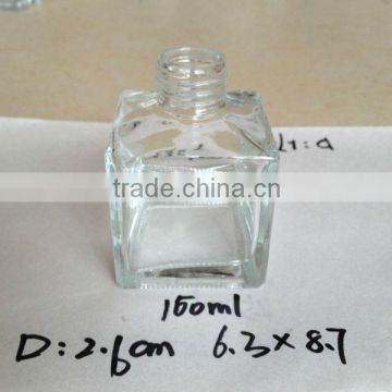 clear square glass perfume bottle with sprayer