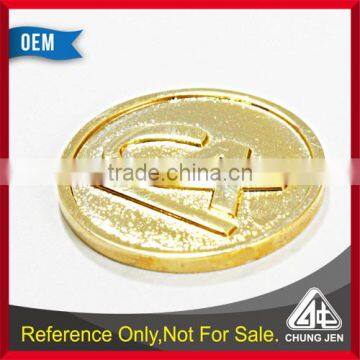 Best Selling Metal Cheap Silver Gold Shopping Cart Euro Trolley Token Coin