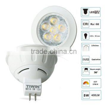 TIWIN 2015 New design Warm White COB Spot LIGHT 5W Led Bulb Mr16