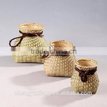 Handwoven bamboo fish basket