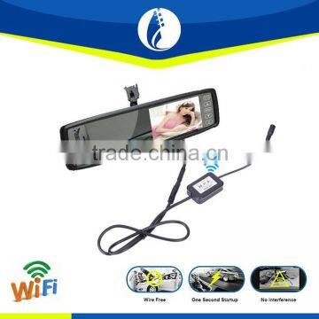 wire free Type 4.3 inch tft lcd screen wifi wireless car DVR rearview mirror special bracket