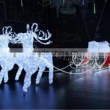 sparkle sledge & deer figurines led christmas light