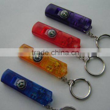 HEYU plastic whistle compass with light