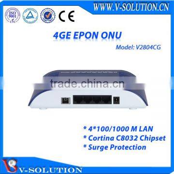 4GE EPON ONU 4*100/1000 M LAN Port Support IPv4 IGMP snooping and IPv6 MLD snooping