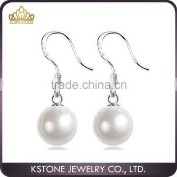 KSTONE 2014 new design hot sale beautiful pearl earring for women and girls