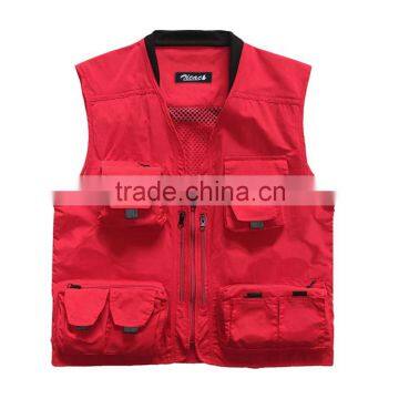 2015 New Arrival Men Quick-Drying Outdoor Multi-pocket Travel Vest Outdoor Photography Knitted Collar Vest 3L photo-5