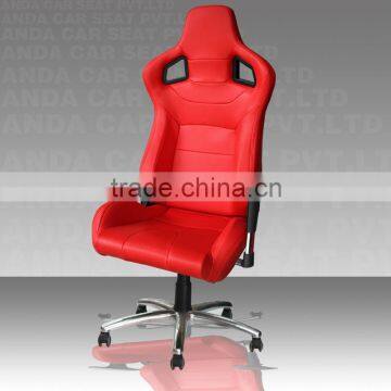 Office Chair Sport/Racing Style Office Chair/Carbon Pvc Red Color AD-2