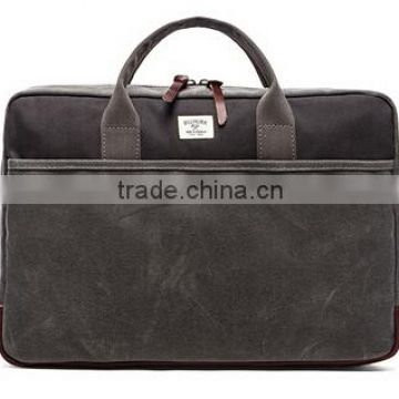 Waxed canvas 13" laptop bag briefcase