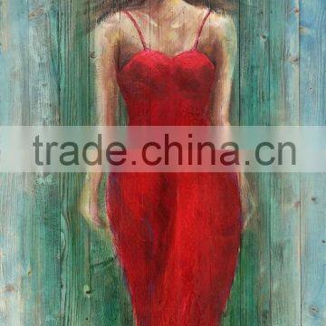 High Quality Home Decro Modern Acrylic Woman Portrait Painting