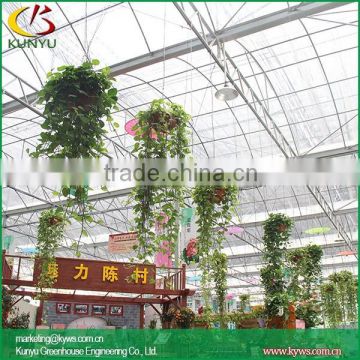 Arch roof type greenhouse vegetables acrylic greenhouse industrial greenhouses